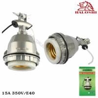 ราคา ซื้อ 9 ฟรี 1 Haloshi ขั้วห้อยโคมไฟ อลูมิเนียม กันน้ำ เกลียว E40 พร้อมสาย 12 CM ขั้วห้อย ตุ๊กตา สีเทา (4454292444)