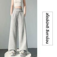 ราคา NALING กางเกงหลวมพอดีเอวสูงแบบเชือกรูด (25241479145)