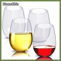 ราคา HomeChic แก้วไวน์ไม่แตก4ชิ้นแก้วพลาสติกกันแตกถ้วยเบียร์ใช้ซ้ำได้ปลอดภัย (24979430020)