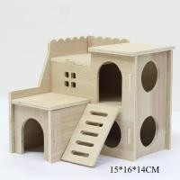 ราคา CHONGN บ้านแฮมเตอร์ บ้าน2ชั้น สะพานไม้ไม้ สำหรับหนูแฮมสเตอร์ ของเล่นหนูแฮมเตอร์ บ้านไม้ เตียงหนู (24836181948)