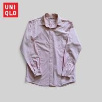 ราคา เสื้อเชิ้ตแขนยาว UNIQLO สีแดง อก 42 มือสองสภาพใหม่ ไม่มีตำหนิ (24998715528)