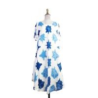 ราคา ชุดเดรสมัดย้อม ผ้ามัดย้อมทูโทน ชุด มัดย้อม คราม รอบอกเสื้อ 42 44 นิ้ว เสื้อยาว42 นิ้ว ย้อมสีคราม เดรสทรงยาว เน้นขายราคาถูก ใส่สบาย (24952330793)