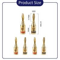 ราคา บานาน่าแจ็ค ส่งจากไทย หัวปลั๊ก ชุบทอง 6 ชิ้น Gold Banana Plugs Jack 4mm 6 ชิ้น แจ็ค เครื่องเสียง ลำโพง (23711188388)