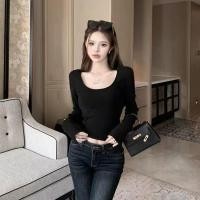 ราคา เสื้อยืดแขนยาวพิมพ์ลายเว้าหลังลูกไม้ ใส่ได้ทุกโอกาส (24397034041)