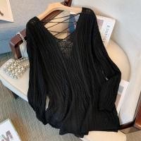 ราคา Suysuy พร้อมส่ง เสื้อไหมพรม แขนยาว แต่งถักลวดลาย เก๋ๆ ดีไซน์โชว์หลัง แอบแซ่บเบาๆ ผ้าบางใส่สบายมาก ยืดได้เยอะ (24330859316)