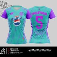 ราคา เสื้อพิมพ์ลาย Zone A รุ่น เสื้อวอลเล่ย์บอล ทรงหญิงเอวเว้า กีฬา ทรงผู้หญิง (24408263993)
