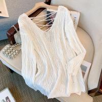 ราคา Suysuy พร้อมส่ง เสื้อไหมพรม แขนยาว แต่งถักลวดลาย เก๋ๆ ดีไซน์โชว์หลัง แอบแซ่บเบาๆ ผ้าบางใส่สบายมาก ยืดได้เยอะ (24330859315)