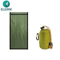 ราคา ELGMK Outdoor Emergency Sleeping Bag Waterproof Windproof Survival Blankets Aluminum Film Thermal Sleeping Bag For Camping Hiking (25529973838)