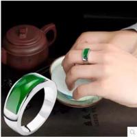 ราคา แหวนไททาเนียมสไตล์เกาหลีสำหรับผู้ชาย แหวนเพชรตาแมวสีเขียว แหวนนิ้วชี้และนิ้วหัวแม่มือแบบเรียบง่าย แหวนเดี่ยว (23953575740)