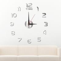 ราคา สำหรับห้องนั่งเล่นอะคริลิคแบบ DIY นาฬิกาดิจิตอลนาฬิกาติดกำแพงเรืองแสง3มิติ1ชุดสำนักงานห้องนอนนาฬิกาไร้เสียงเครื่องตกแต่งฝาผนัง (22495289158)