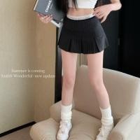 ราคา กระโปรงสั้นทรงเอสีดำลายทางปลอมสองชิ้น กระโปรงสั้นผู้หญิง ทรงเข้ารูป แขนกุด กระโปรงทรงเอสีดำ กระโปรงทรงเอ (25396120216)