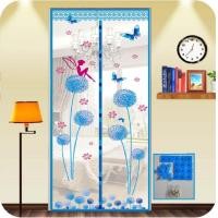 ราคา ม่านกันยุง ม่านประตูกันยุง ขนาด 100x210 cm และ 90x210 cm ลายนางฟ้าดอกปอมๆ ฟรี หมุดทองเหลือง 1 ชุด หมุดกาว 1 ชุด (22548140637)