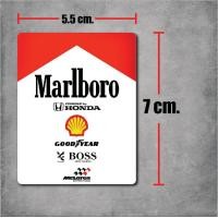 ราคา sticker pvc marlboro racing สติกเกอร์ มาร์โบโร่ เรซซิ่ง งานพิมพ์ดีที่สุด OFFSET PRINTING เคลือบ UV กันแดด กันน้ำ (21312042524)