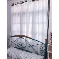 ราคา ผ้าม่านผ้าฝ้าย คอกระเช้า สีขาว แบบกระดุมถอดแกะได้ ผ้าม่านมินิมอล ผ้าม่านสีขาว ผ้าม่านวินเทจ (9394498931)