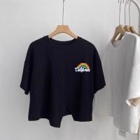 ราคา เสื้อครอปแขนสั้นสไตล์เกาหลี oversize เสื้อผ้าสาวอวบไซส์ใหญ่น่ารัก เสื้อยืดสวยผู้หญิงกําลังฮิตใหม่ล่าสุด แฟชั่น พิมพ์ลาย (24679921332)