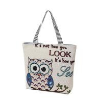 ราคา HNQH Embroidered Fashion Canvas Bag Large Capacity Womens Bag Large Capacity Handheld Shopping Bag (24387111832)