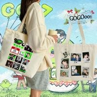 ราคา กระเป๋าผ้าแคนวาส ถุงผ้า GOT7 ลูกนก IGOT7 Canvas Tote Bag พิมพ์ลายโลโก้ กระเป๋าผ้าใบ แฟชั่น กระเป๋า ความจุขนาดใหญ่ gt09 (24412712468)