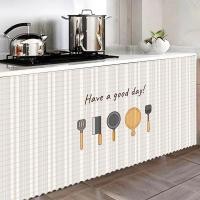 ราคา ผ้าม่านเคาท์เตอร์ครัว แบบสอด ผ้าม่านลายสก็อตแบบสั้น น่ารักๆแบบญี่ปุ่น ผ้าม่านสั้นในครัว ผ้าม่านปิดซิงค์ (25619043650)