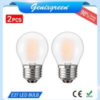 ราคา 2ชิ้นหลอดไฟเอดิสัน LED E27วินเทจ G45มินิน้ำค้างแข็งไส้หลอดไฟเทียบเท่า40วัตต์หลอดไฟโคมไฟสีขาวนวล (21385649184)