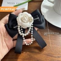 ราคา PCWFKef เข็มกลัดดอกไม้คาเมลเลียเนคไทโบว์สีดำลายดอกไม้คาเมลเลียผูกโบว์เสื้อเชิ้ตอเนกประสงค์ปกเสื้องานแต่งงานสำหรับผู้หญิง (25399799450)