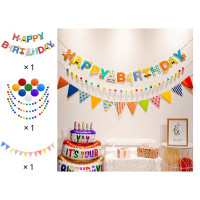 ราคา ส่งสินค้าทุกวัน ธงแบนเนอร์Happy birthday ป้ายแบนเนอร์วันเกิด มีหลายแบบ ป้ายกระดาษ HAPPY BIRTHDAY ธงราว แบนเนอร์ (24690994300)