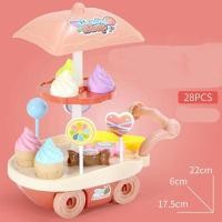 ราคา CHOOL รถเข็นไอศกรีมและขนมหวาน 28 ชิ้น ชุดของเล่นรถเข็นขนม ของเล่นเล่นตามบทบาท ของขวัญวันเกิด (24391360512)