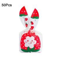 ราคา SHEBE668 50Pcs พลาสติกทำจากพลาสติก ถุงขนมหูกระต่าย การ์ตูนลายการ์ตูน รูปแบบสัตว์สัตว์ ถุงบรรจุคุกกี้ มัลติฟังก์ชั่ น่ารักน่ารักๆ กระเป๋าหูกระต่ายแบบยาว สำหรับบ้าน (24812785476)