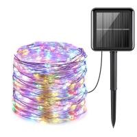 ราคา LED ไฟโซล่าเซล ไฟกระพริบ โซล่าเซลล์ ไฟตกแต่ง ไฟงานฉลอง ไฟปีใหม่ ไฟประดับ ใช้พลังงานแสงอาทิตย์ ปุ่มกดหลายฟังชั่น (25260990857)