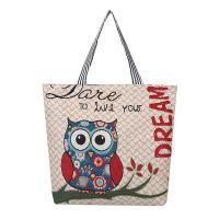 ราคา HNQH Embroidered Fashion Canvas Bag Large Capacity Womens Bag Large Capacity Handheld Shopping Bag (24387111828)