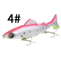 ราคา เหยื่อปลา เหยื่อตกปลา Minnow Lure เหยื่อตกปลานิล Plastic Bait ตกปลา เหยื่อปลอม รอกตีเหยื่อปลอม เหยือตกปลา เหยื่อปลอมตกปลา เหยื่อตกปลาช่อน อุปกรณ์ตกปลา ตะขอ with 2 Treble Hooks Multi Section 3 Segment 