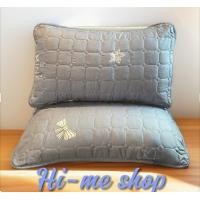 ราคา ปลอกหมอนหนุนเสริมใย ผ้าคอตตอน กันไรฝุ่น ขายเป็นคู่ (21006573468)