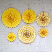 ราคา Hanging Fan Paper Decoration Fans Backdrop พัดกระดาษ DIY ตกแต่ง งานปาร์ตี้ พัดกระดาษ พัดตกแต่ง (22567784235)