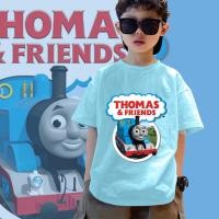 ราคา THOMAS Childrens Short Sleeves THOMAS and FRIENDS Trainเสื้อคอกลมแขนสั้นคอกลมผลิตจากผ้าคอตตอนทำความสะอาดง่าย 100 150CM เสื้อยืดพิมพ์คุณภาพสูง (23156331729)