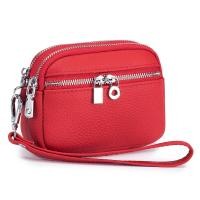 ราคา กระเป๋าสตางค์ผู้หญิงหนังแท้ขนาดเล็ก จุของได้เยอะ กระเป๋าสตางค์แบบมีซิปสองข้าง กระเป๋าสะพายมือแบบใช้งานได้หลายวิธี (25065849621)