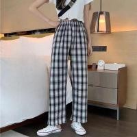 ราคา กางเกงขายาวทรงตรงเอวสูงลายสก็อตสีแดง กางเกงขายาวทรงหลวมสบายๆ สำหรับผู้หญิง ฤดูใบไม้ผลิและฤดูร้อน 2025 รุ่นใหม่ กางเกงขายาวทรงตรงเพื่อการลดน้ำหนัก (24773530854)