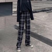 ราคา กางเกงขายาวทรงตรงเอวสูงลายสก็อตสีแดง กางเกงขายาวทรงหลวมสบายๆ สำหรับผู้หญิง ฤดูใบไม้ผลิและฤดูร้อน 2025 รุ่นใหม่ กางเกงขายาวทรงตรงเพื่อการลดน้ำหนัก (24773530863)