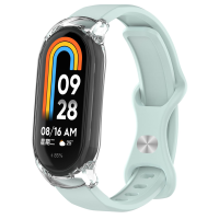 ราคา สายซิลิโคน เคสใสป้องกัน สายรัดข้อมือซิลิโคน Xiaomi Mi Band 9 มีหลายสีให้เลือก สายแบบสปอร์ต (24983046951)