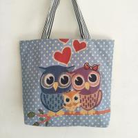 ราคา Embroidered Fashion Canvas Bag Large Capacity Womens Bag Large Capacity Handheld Shopping Bag (24387181248)