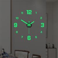 ราคา 3d Luminous Wall Clock Frameless อะคริลิค Diy นาฬิกาดิจิตอลสติ๊กเกอร์ติดผนังนาฬิกาปิดเสียงสำหรับห้องนั่งเล่นห้องนอนผนังตกแต่ง M (24440593732)