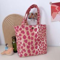 ราคา กระเป๋าสะพายไหล่ผ้าลายดอกไม้สีชมพูลายเสือดาว กระเป๋าผ้าสำหรับใส่ของประจำวันสำหรับผู้หญิง กระเป๋าสะพายไหล่แบบลำลอง กระเป๋าผ้าลายดอกไม้ลายเสือดาวสีชมพู (25286204209)