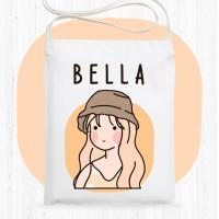 ราคา กระเป๋าผ้า คาดอก สะพายข้าง เติมชื่อได้ Emily collection กระเป๋า cross body กระเป๋าใส่มือถือ น่ารักปุ๊กปิ๊ก สไตล์เกาหลี แจ้งชื่อทางแชท (8277350877)