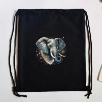 ราคา กระเป๋ายิมหูรูดผ้าแคนวาส Gym Backpack ใช้สะพายหลัง ใส่เสื้อผ้าและของใช้ เหมาะกับการออกกำลังกาย ลายช้าง (25072317496)