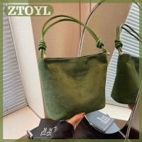 ราคา ZTOYL กระเป๋าทรงถังแฟชั่นหนังกลับสะพายไหล่ข้าง (23159967413)