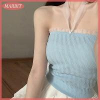ราคา MARBIT Hot Sale เสื้อชั้นในเกาะอกเซ็กซี่ฤดูร้อนเสื้อกล้ามถักแขนกุดติดโบว์ลูกไม้ (24882752173)