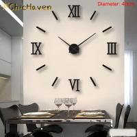 ราคา ChicHaven 3D Luminous Wall CLOCK frameless acrylic DIY Digital CLOCK สติ๊กเกอร์ติดผนังเงียบนาฬิกาสำหรับห้องนั่งเล่นห้องนอน Office Wall Decor (22981081995)