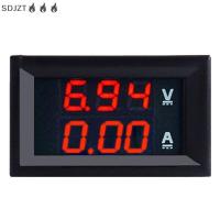ราคา โวลต์มิเตอร์ แอมมิเตอร์ DC 0 100V Voltmeter Ammeter 10A Red Blue LED Panel Amp Digital Volt Gauge (24969933488)