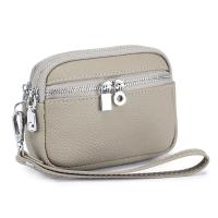 ราคา กระเป๋าสตางค์แบบมินิขนาดเล็กสำหรับผู้หญิง หนังแท้เนื้อนุ่ม ความจุขนาดใหญ่ ซิปสองทาง กระเป๋าใส่ของแบบถือได้ในมือ (25046618944)