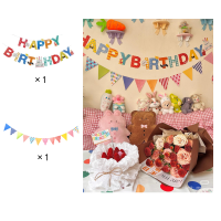 ราคา ส่งสินค้าทุกวัน ธงแบนเนอร์Happy birthday ป้ายแบนเนอร์วันเกิด มีหลายแบบ ป้ายกระดาษ HAPPY BIRTHDAY ธงราว แบนเนอร์ (24690994307)