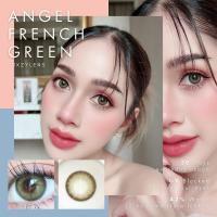 ราคา คอนแทคเลนส์ ขนาดกลาง Blue Green Angel French Luxzylens (18172863282)