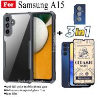 ราคา 3ใน1 A15 Samsung เคสโทรศัพท์กันกระแทกสำหรับ Samsung ฟิล์มฝ้าเซรามิก15 A1 5 ฟิล์มเลนส์กล้องถ่ายรูป (21279657197)